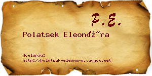 Polatsek Eleonóra névjegykártya