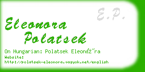 eleonora polatsek business card
